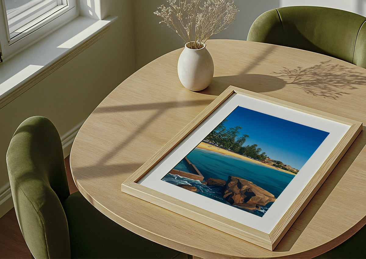 Pine Shore print shown lying flat on a table