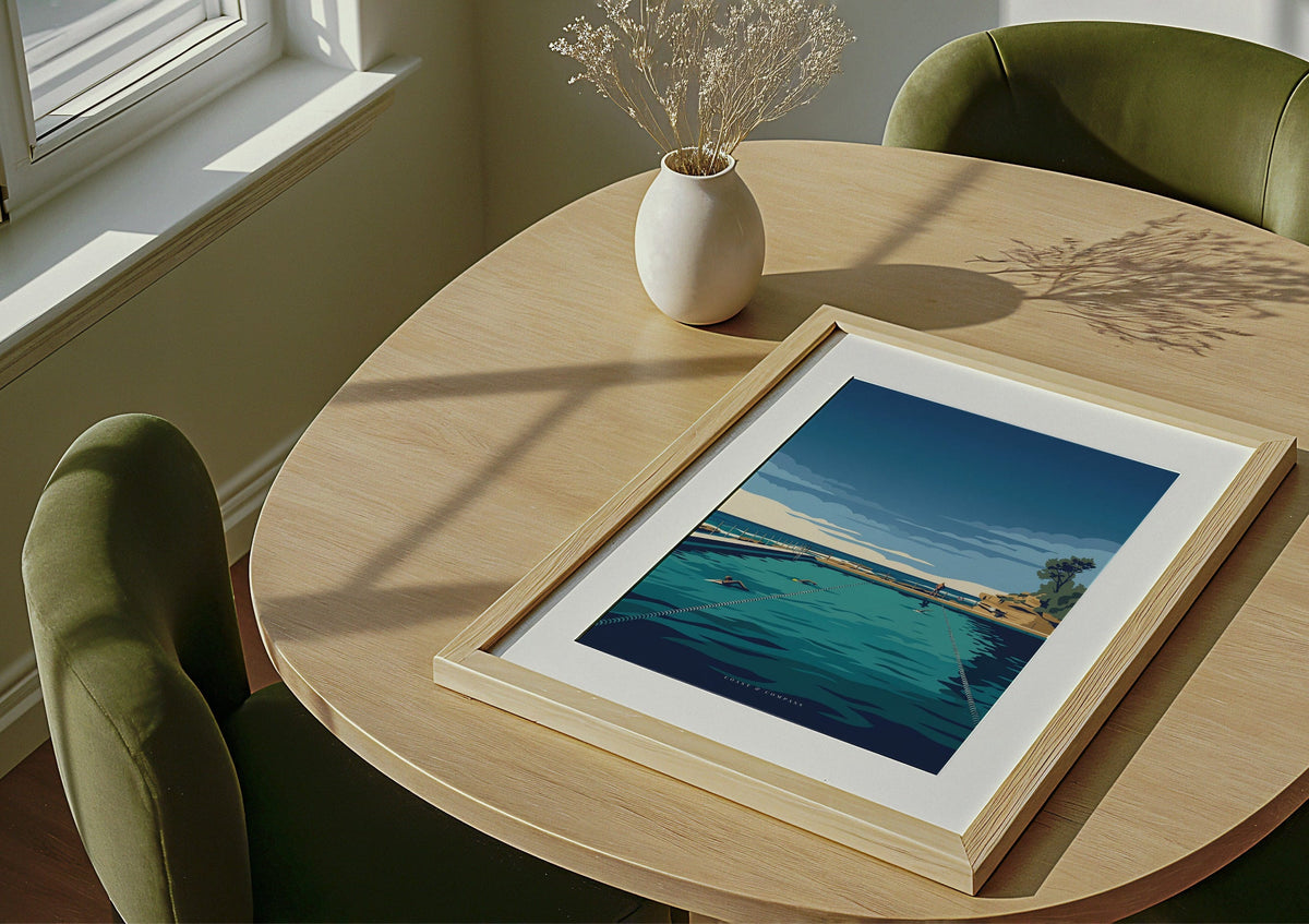 Lap Lines print shown unframed and lying flat on a table